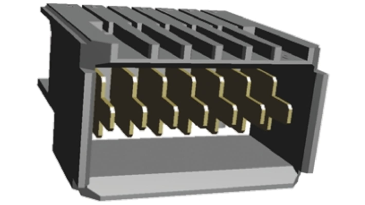 TE Connectivity Z-PACK HM Backplane-Steckverbinder, 7-polig, 1-reihig, Press-Fit-Anschluss, 16A, Durchsteckmontage