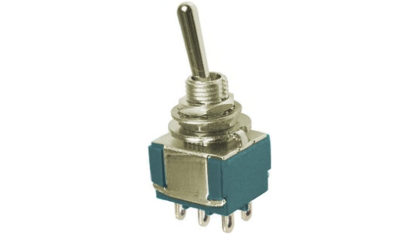 TE Connectivity Toggle Switch, Panel Mount, On-On, DPDT, Wire Lug Terminal, 125 V ac, 28V dc