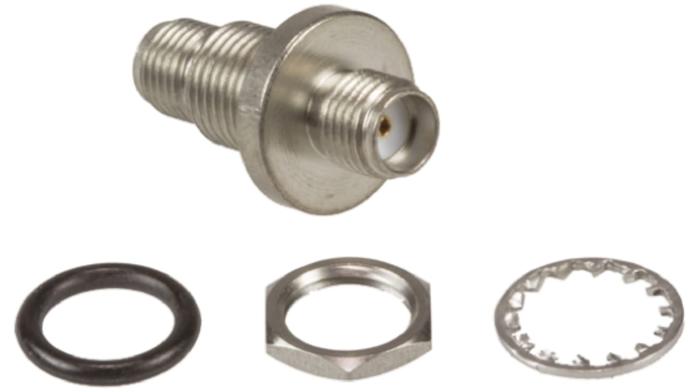 TE Connectivity Straight 50Ω RF Adapter SMA Socket to SMA Socket 18GHz