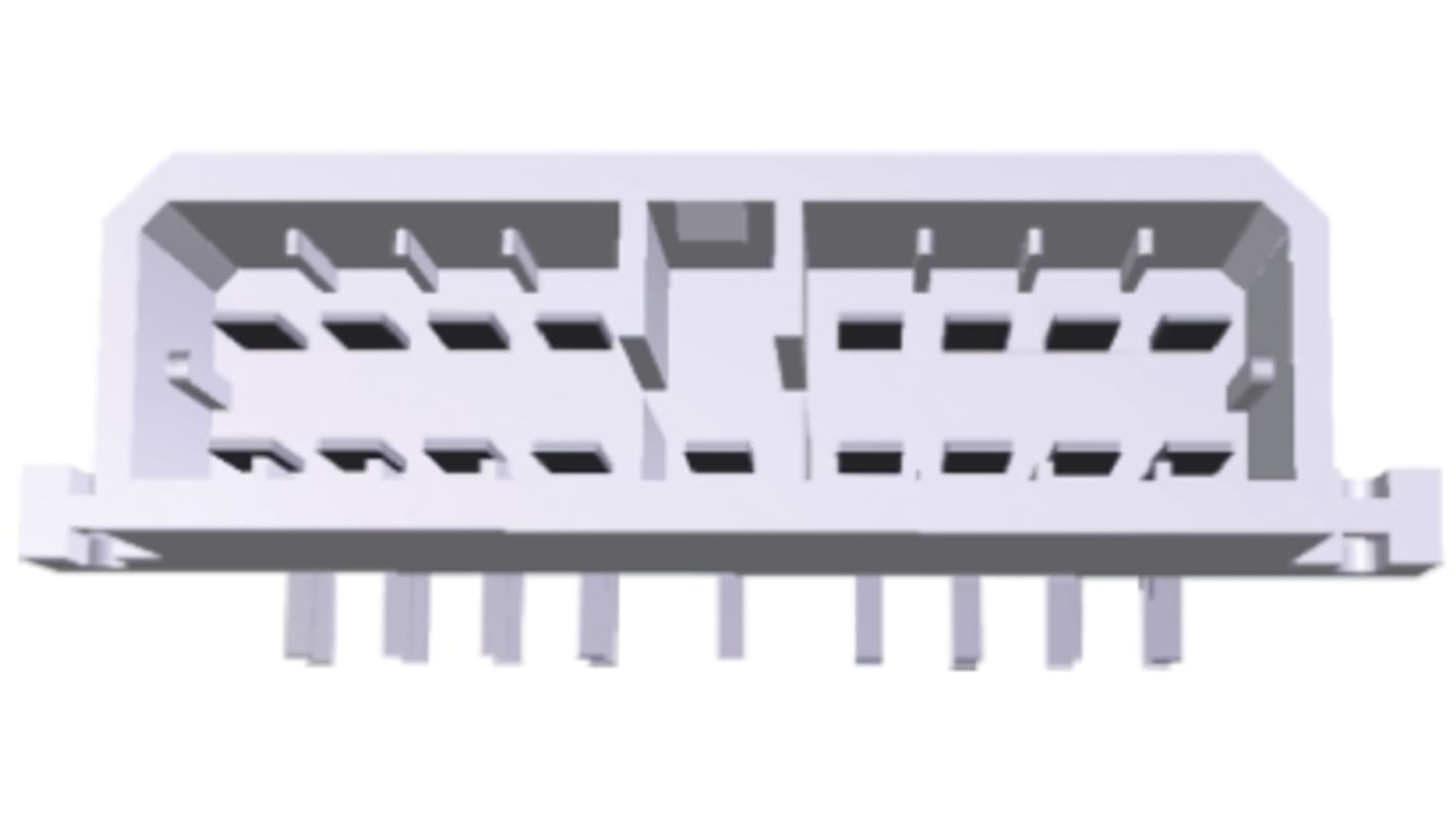 Presa PCB TE Connectivity, 21 vie, 2 file, Montaggio con foro passante