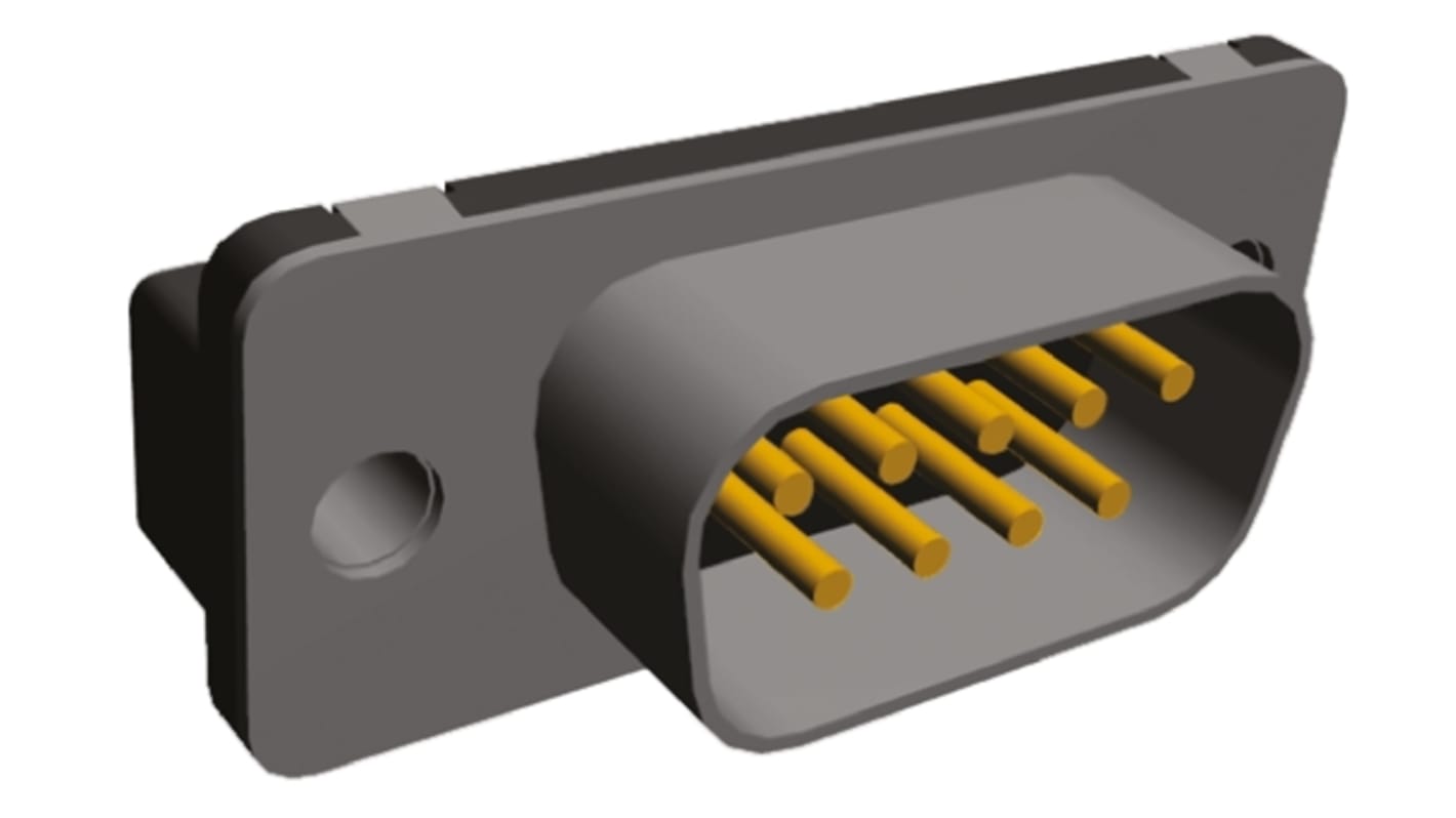 TE Connectivity Amplimite HD-20 Sub-D Steckverbinder Stecker , 9-polig / Raster 2.74mm, Durchsteckmontage  Lötanschluss