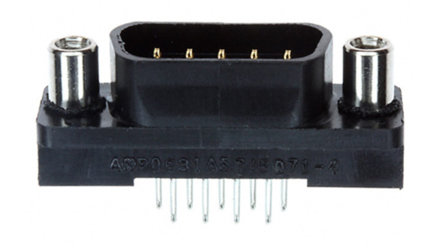 TE Connectivity Amplimite HD-20 9 Way Through Hole D-sub Connector Plug, 2.74mm Pitch, with 4-40 UNC, Female Screw Lock