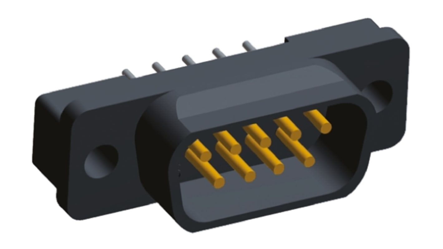 TE Connectivity Amplimite HD-20 Sub-D Steckverbinder Stecker , 9-polig / Raster 2.74mm, Durchsteckmontage  Lötanschluss