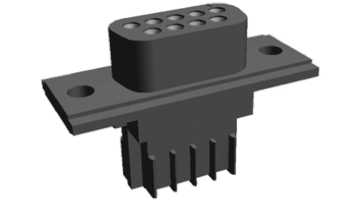 TE Connectivity Amplimite HDE-20 9 Way Cable Mount D-sub Connector Socket, 2.74mm Pitch