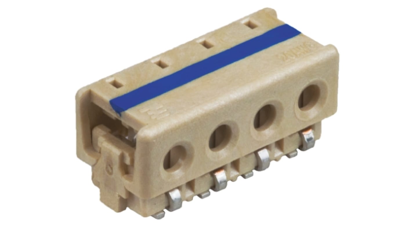 TE Connectivity 4-Way IDC Connector Socket for Surface Mount, 1-Row