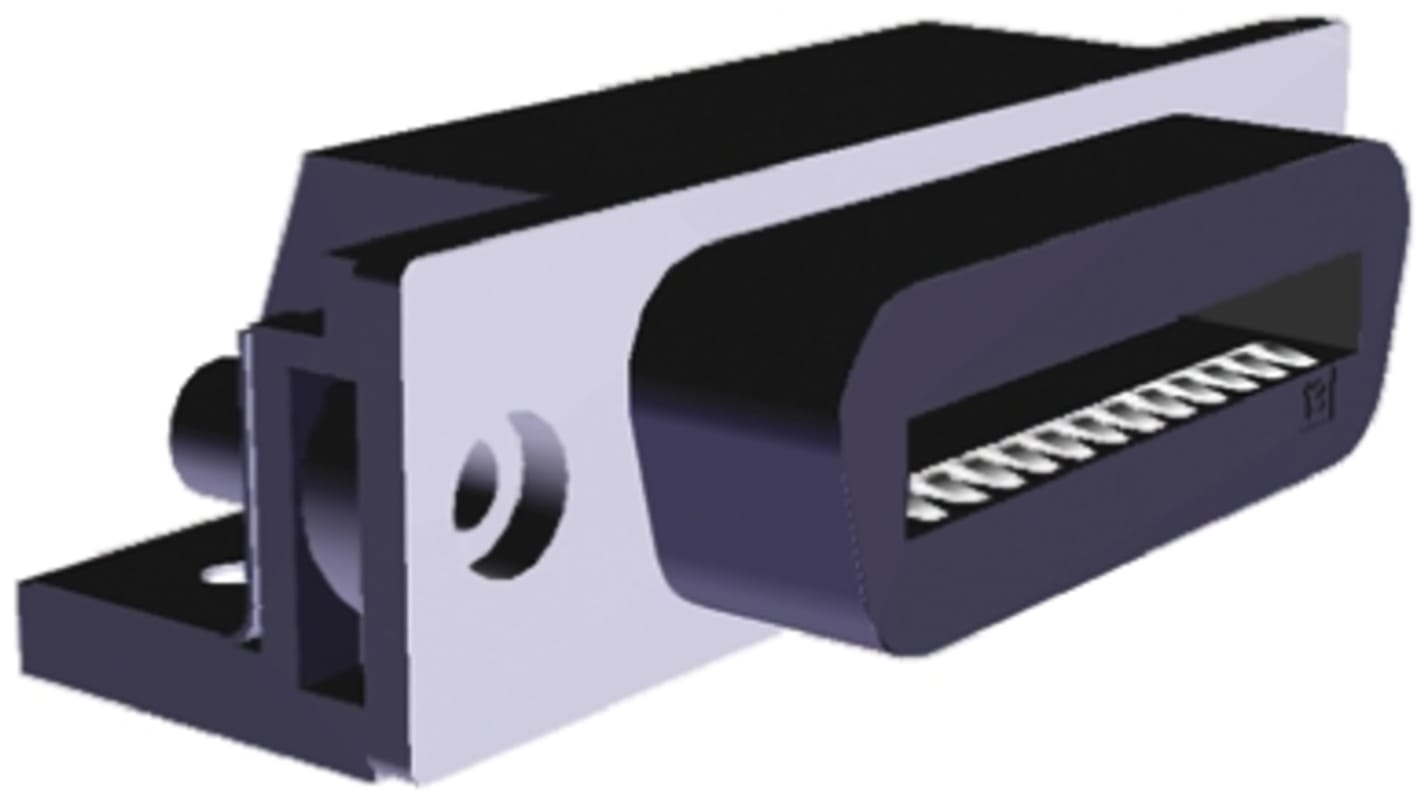 TE Connectivity IDC连接器, 母座, 24p, 2.16mm间距, THT安装, 直角, CHAMP -LATCH系列