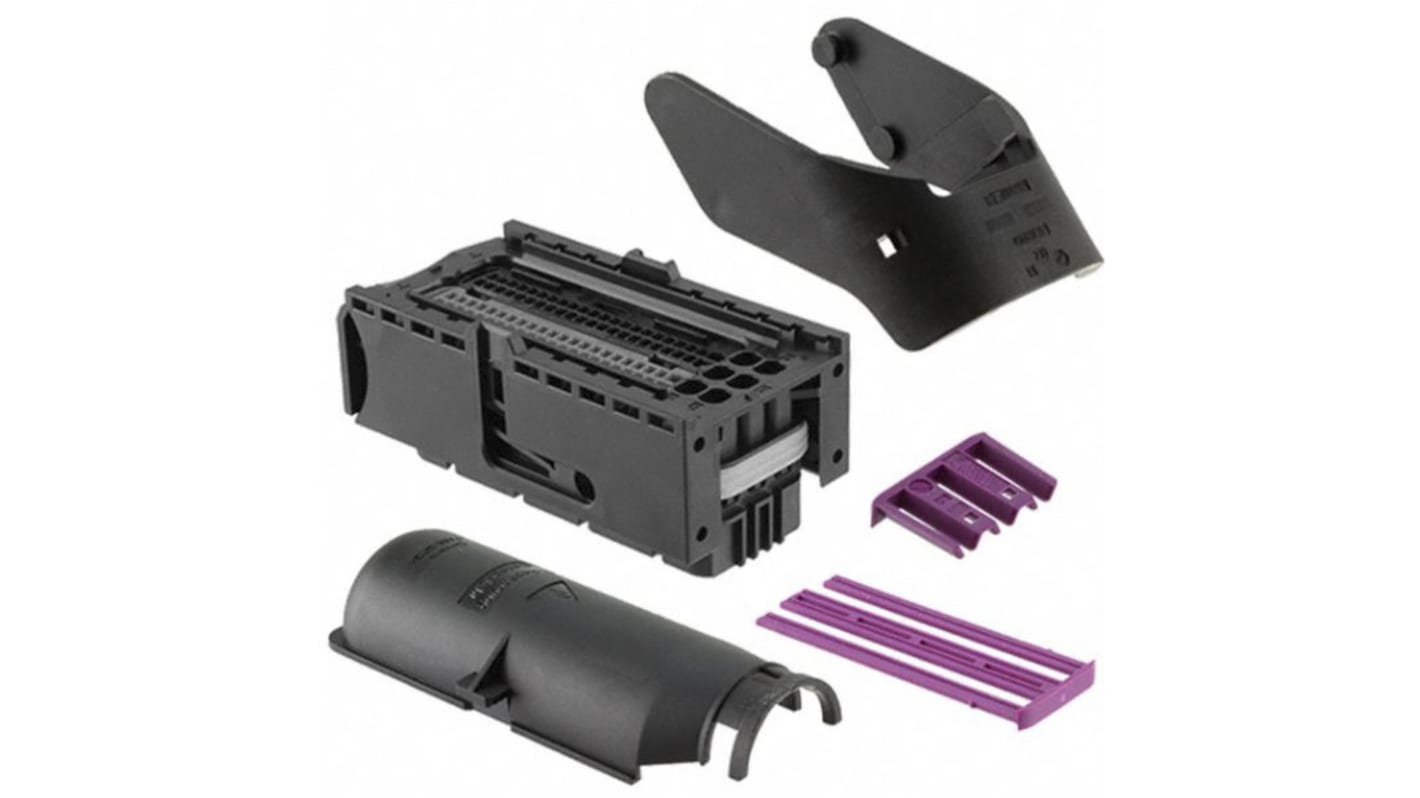 Automobilový konektor, počet kontaktů: 94 barva Černá, fialová, Samice, řada: Micro Quadlock System