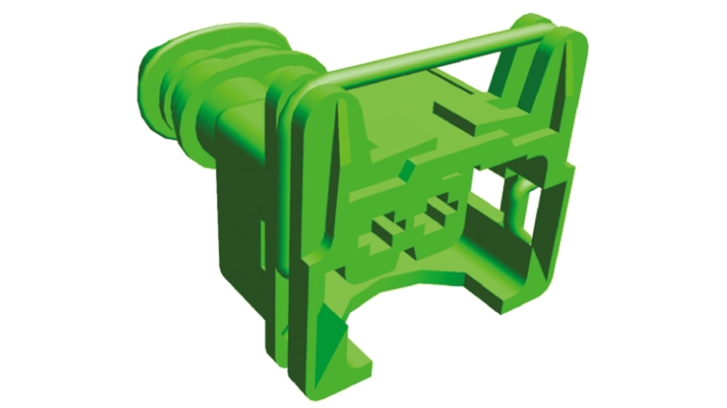 TE Connectivity, Junior Power Timer Automotive Connector Socket Green Cable Mount 2 Way 282189-4