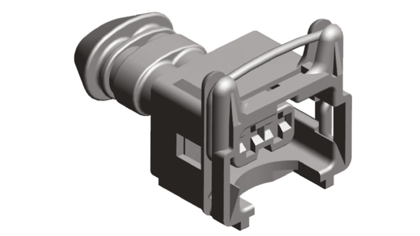 TE Connectivity, Junior Timer Automotive Connector Socket Grey Cable Mount 2 Way 963040-2