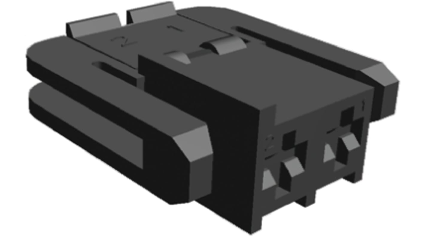 TE Connectivity, Junior Timer Automotive Connector Socket Black Cable Mount 2 Way 365058-3