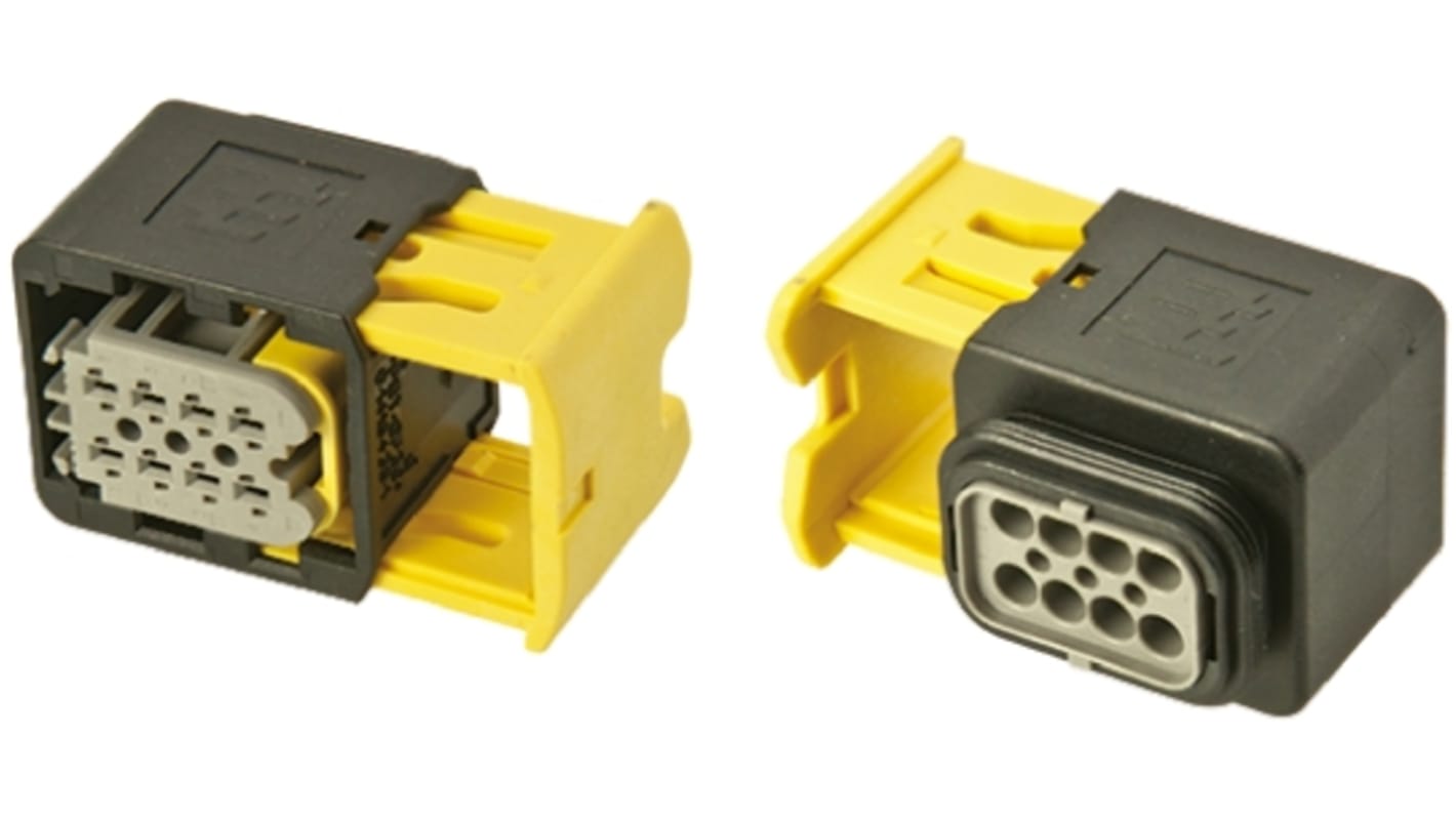 TE Connectivity, HDSCS Automotive Connector Socket Black 8 Way 2-1418479-1