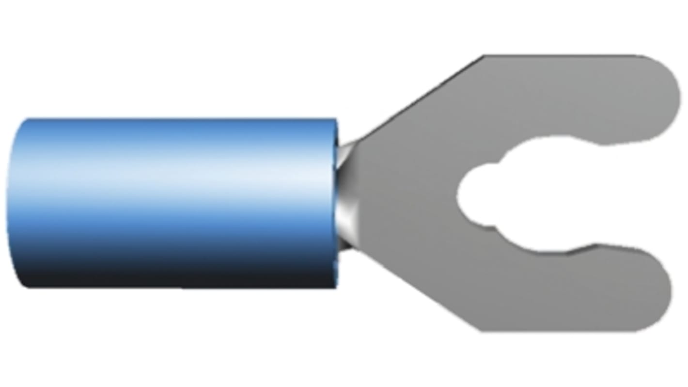 TE Connectivity 绝缘磷铜线鼻子, M4螺栓, 2.6mm²线规, 蓝色, PIDG系列