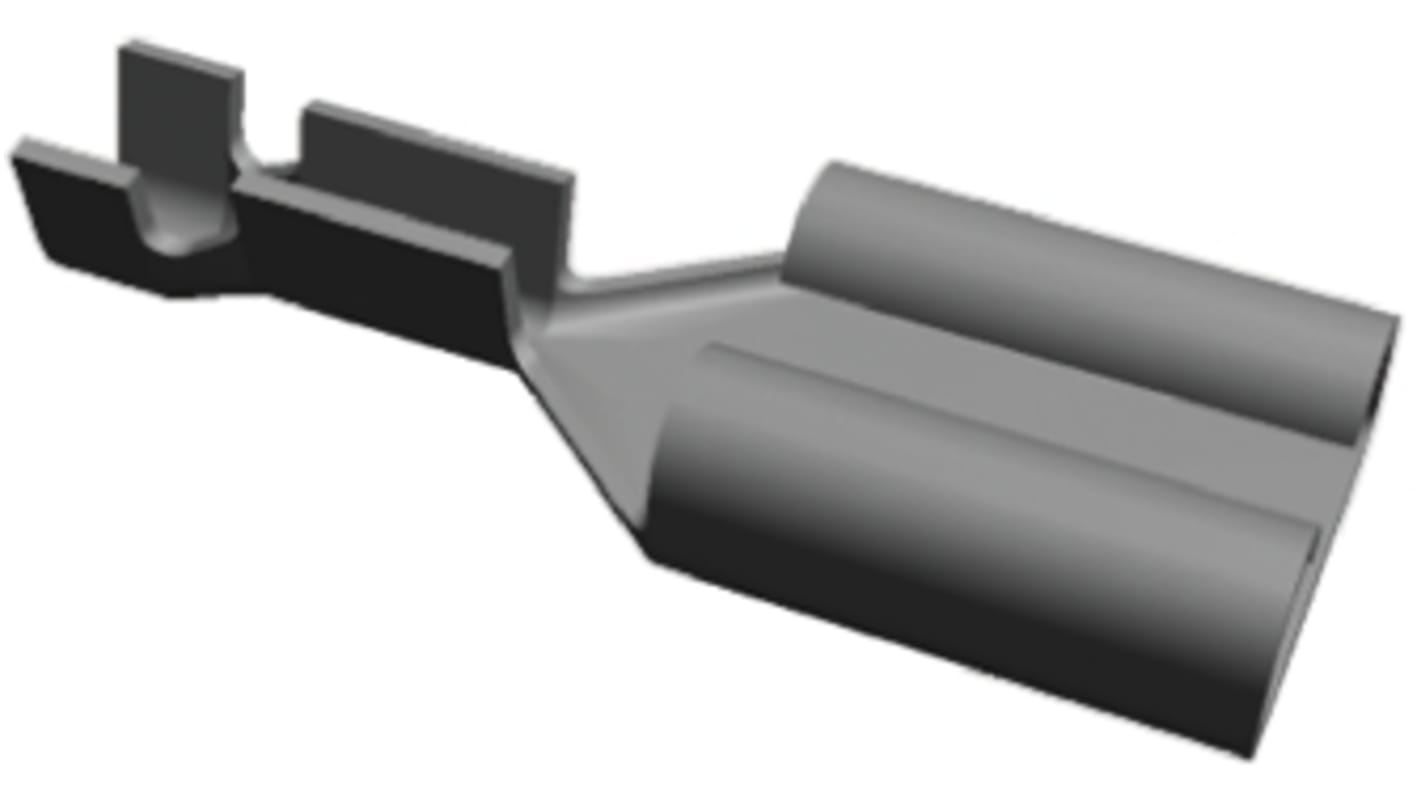 TE Connectivity FASTON .187 Uninsulated Female Spade Connector, Receptacle, 4.75 x 0.81mm Tab Size, 0.2mm² to 0.6mm²