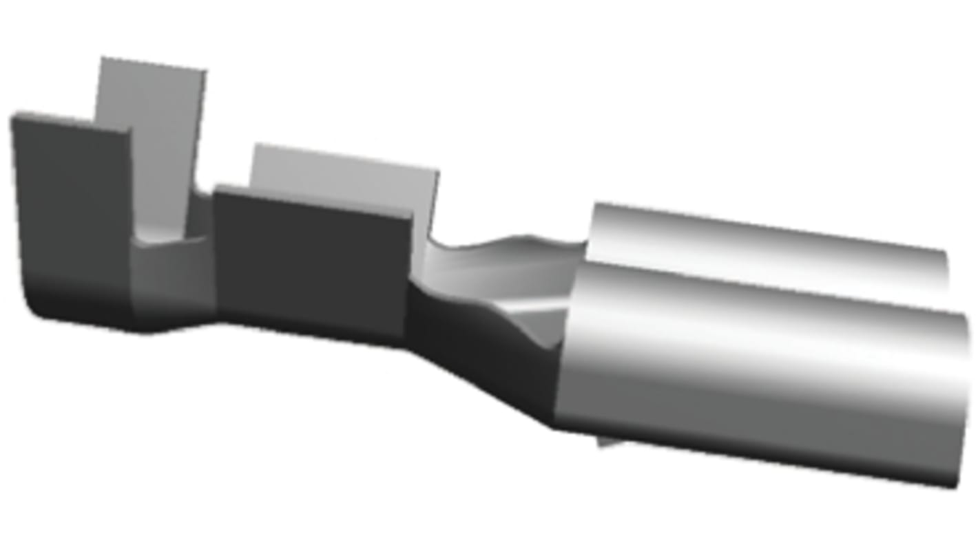 Terminal de lengüeta hembra TE Connectivity FASTIN-FASTON .250 de crimpar, 6.35 x 0.8mm, long. 21.45mm