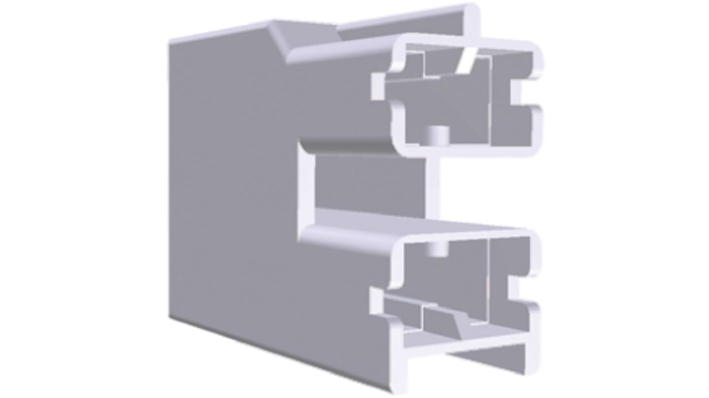 TE Connectivity, Positive Lock .250 2 Way Nylon Crimp Terminal Housing, 6.35mm Tab Size, Natural