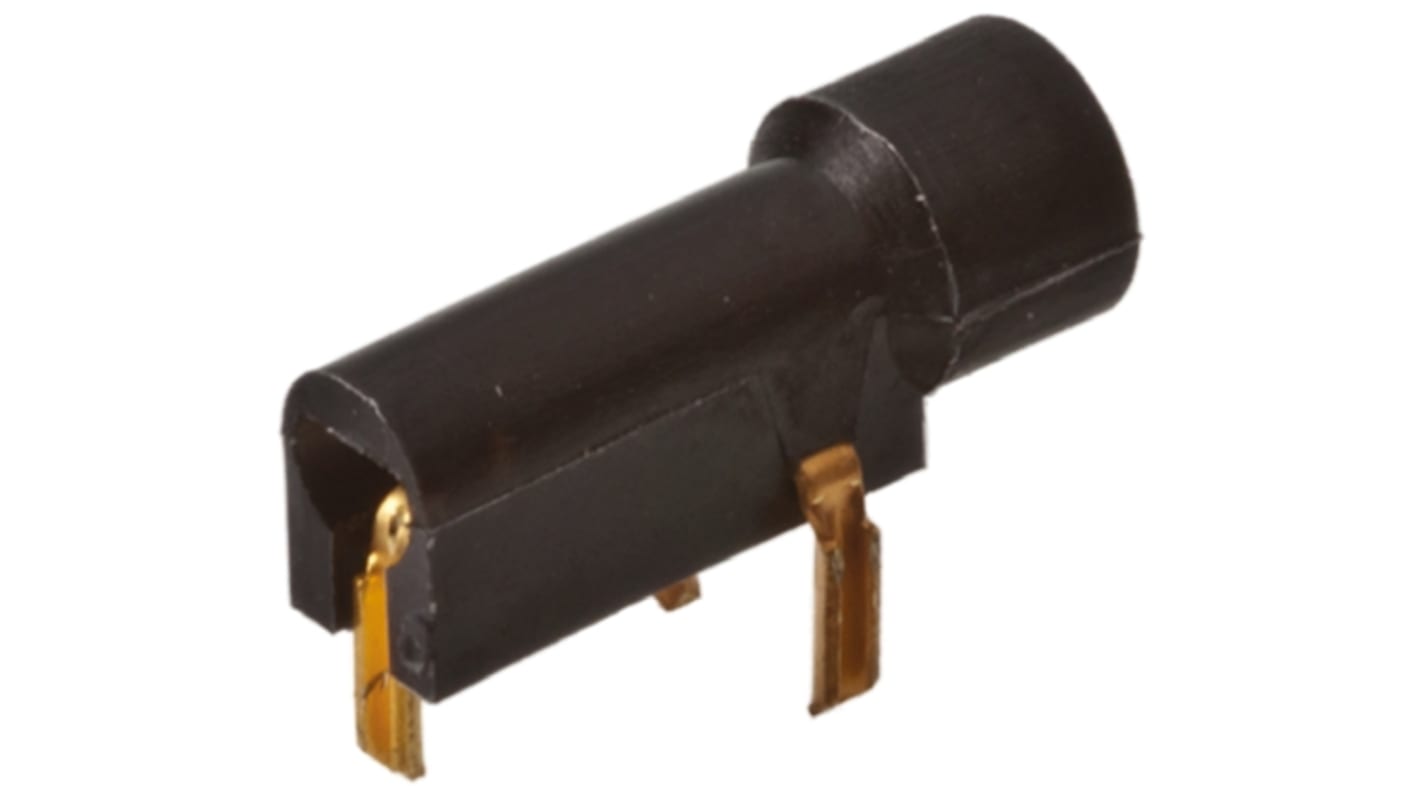 TE Connectivity Black Banana Socket, Gold Plating