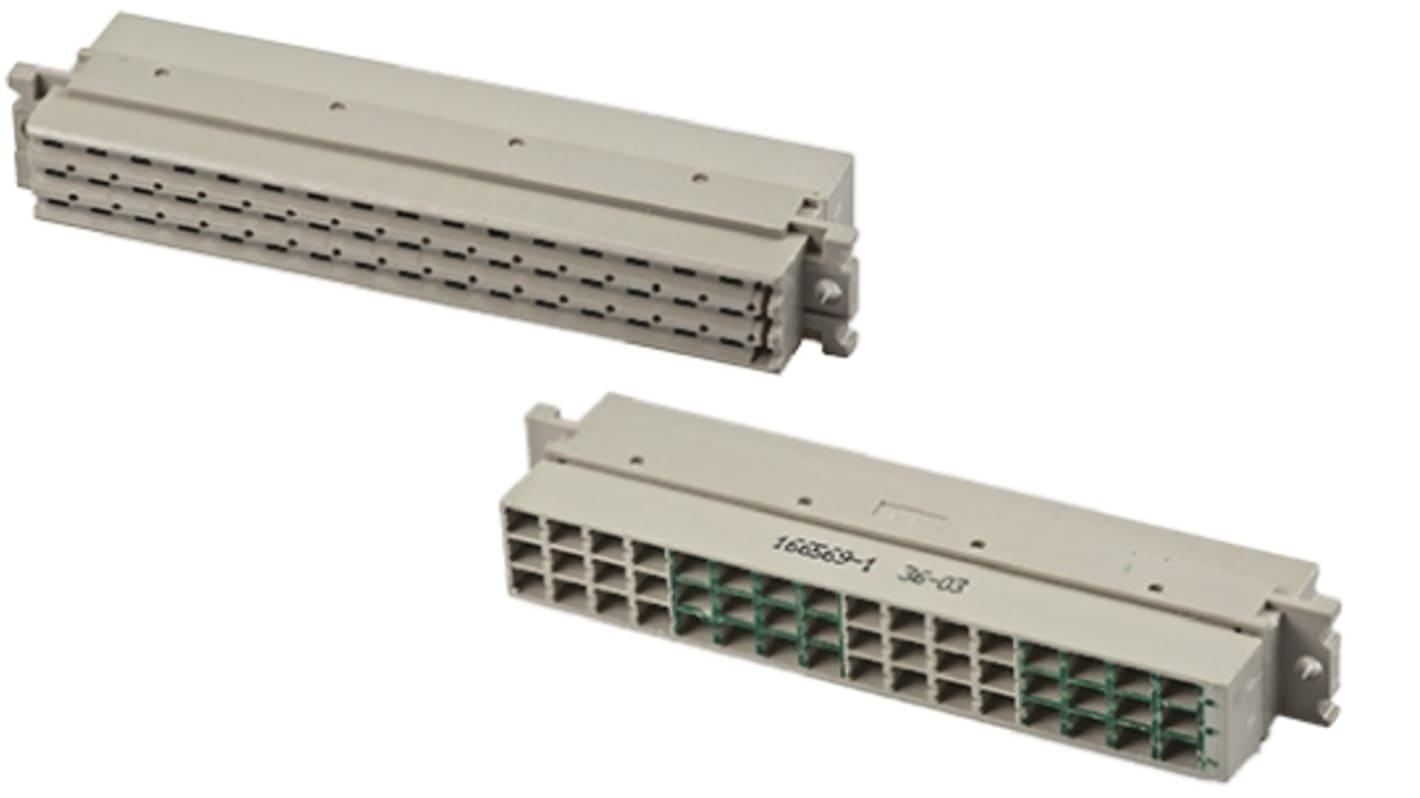 TE Connectivity Eurocard 48 Way 3.81 mm, 5.08 mm Pitch, Type F, 3 Row, Straight DIN 41612 Connector, Socket