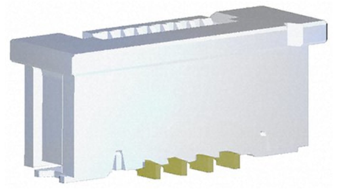 TE Connectivity, FPC 0.5mm Pitch 8 Way Straight Female FPC Connector, ZIF Vertical Contact