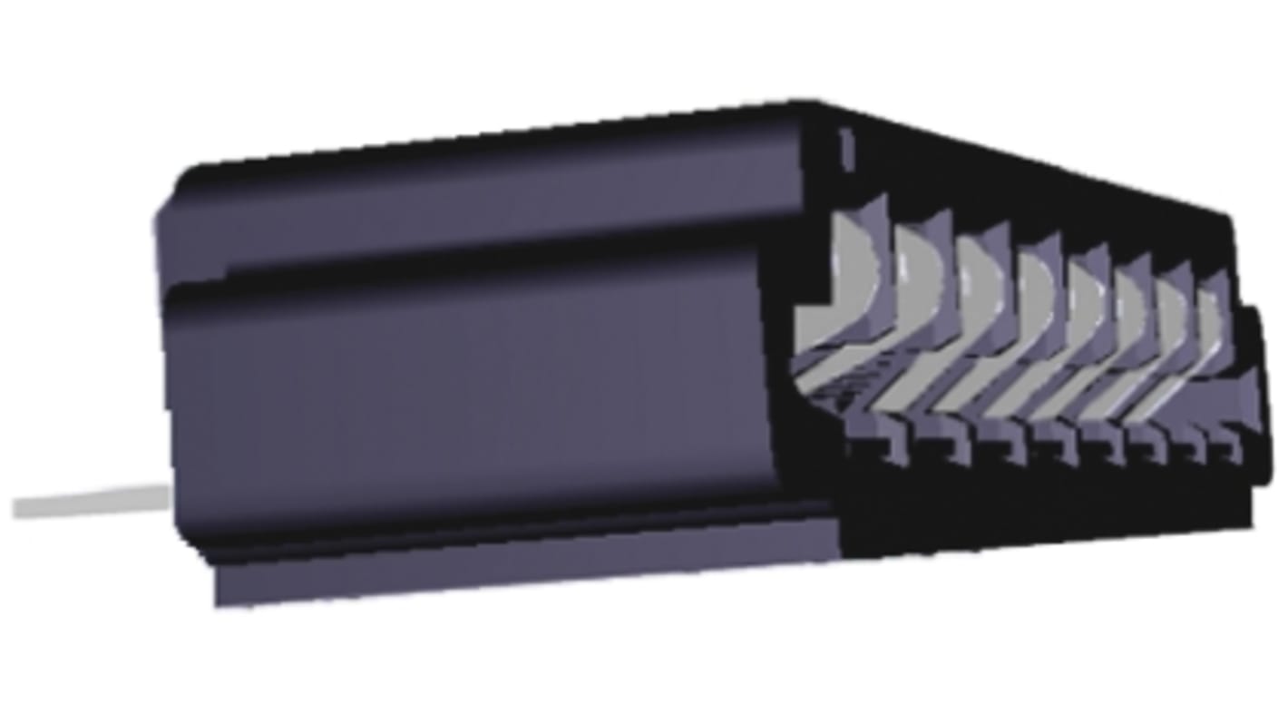 TE Connectivity FPC连接器, 母座, 12p, 2.54mm间距, 单排, THT安装, 直向, Trio-Mate系列
