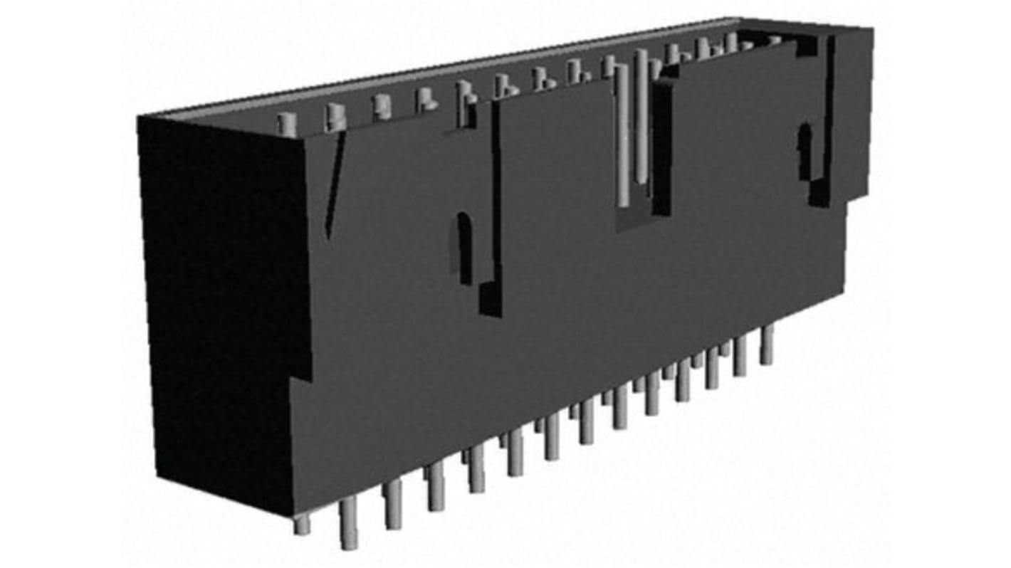 TE Connectivity AMPMODU MOD II Leiterplatten-Stiftleiste gerade, 10-polig / 2-reihig, Raster 2.54mm, Platine-Platine,