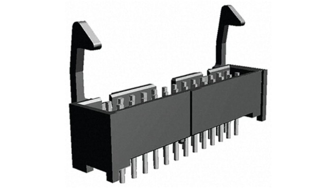 TE Connectivity AMP-LATCH Leiterplatten-Stiftleiste Gerade, 26-polig / 2-reihig, Raster 2.54mm, Kabel-Platine,