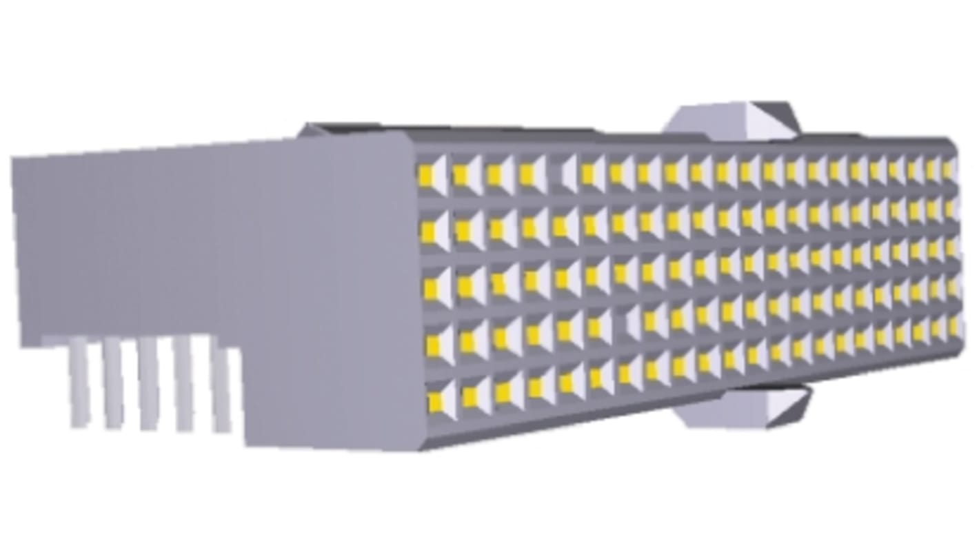 Conector de backplane TE Connectivity, Serie Z-PACK HM, paso 2mm, 95 vías, 5 filas, Ángulo de 90° , Hembra, Soldadura,