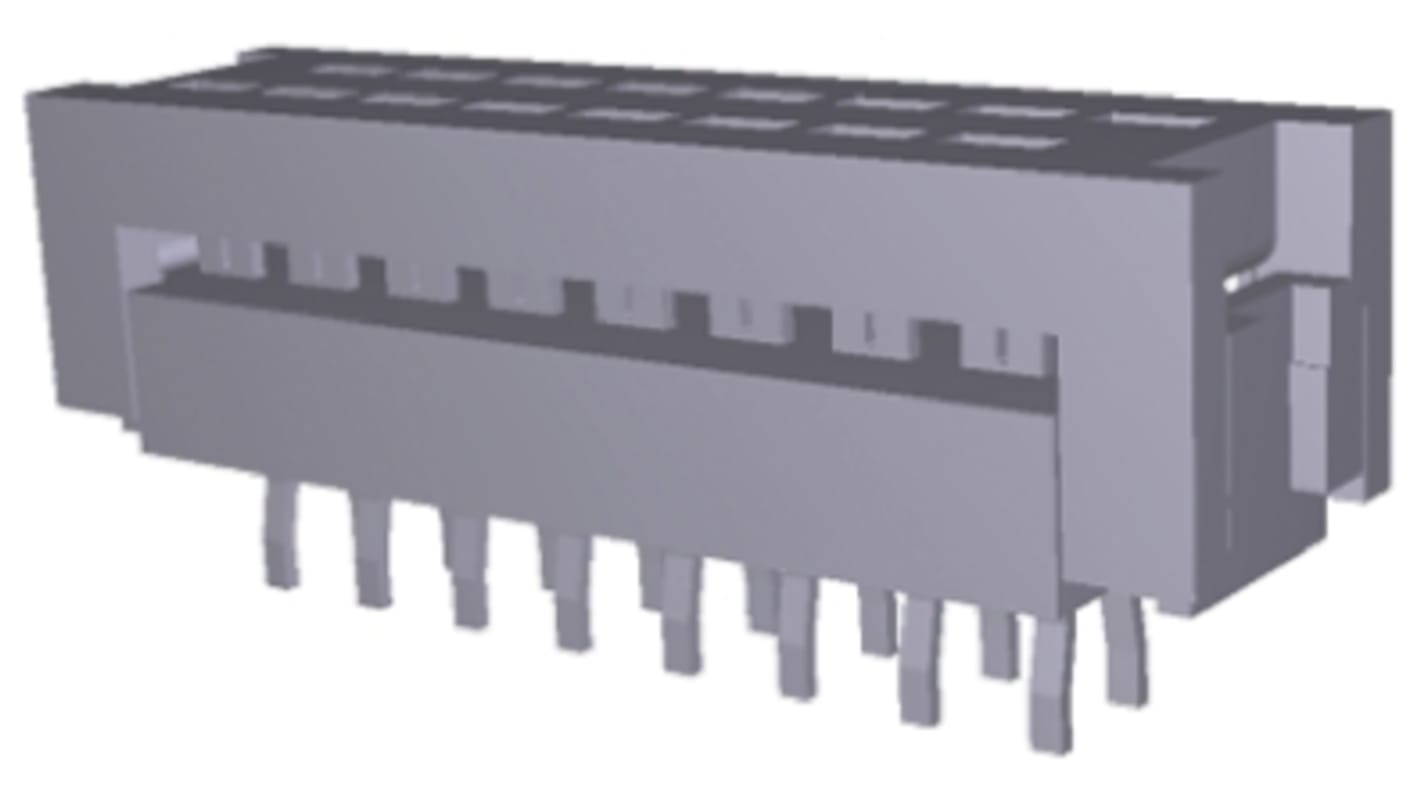 TE Connectivity IDC连接器, 公插, 16p, 2.54mm间距, 2排, 电缆安装, IDC端接, 直角, AMP-LATCH系列