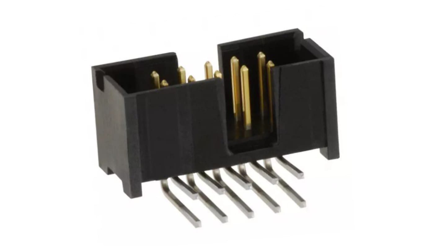 Conector macho para PCB Ángulo de 90° TE Connectivity serie AMPMODU MOD II de 12 vías, 2 filas, paso 2.54mm, para