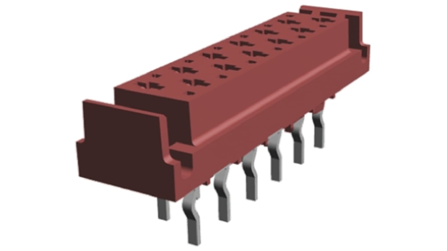 Gniazdo PCB 12 -pinowe 2 -rzędowe raster: 1.27mm Złącze Proste Przewlekany
