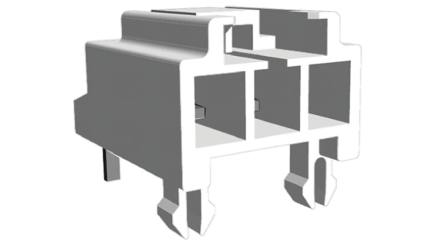 Conector macho para PCB Ángulo de 90° TE Connectivity serie AMP Universal Power de 2 vías, 1 fila, paso 3.96mm, para