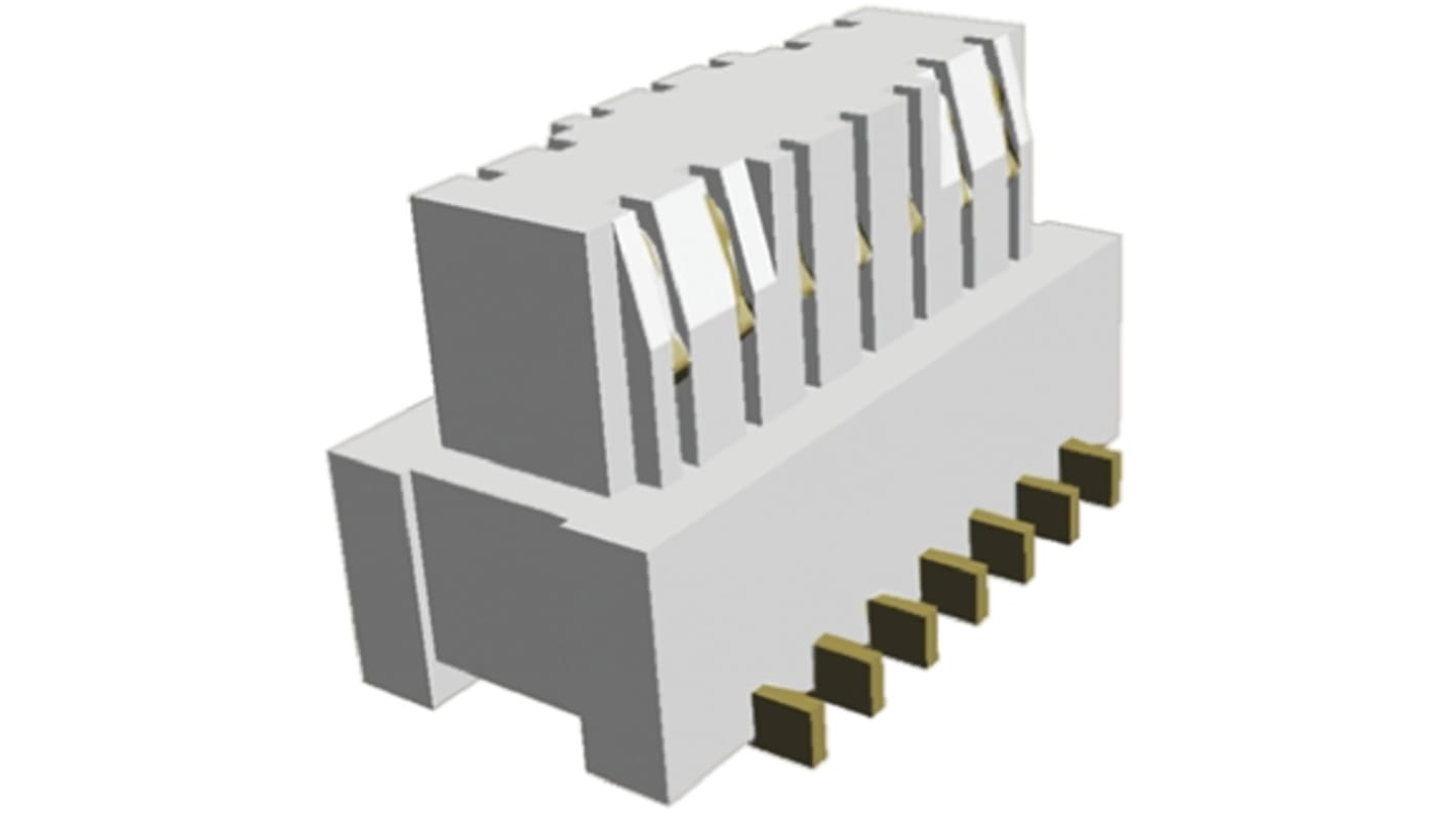 TE Connectivity Free Height Series Straight Surface Mount PCB Header, 40 Contact(s), 0.8mm Pitch, 2 Row(s), Shrouded