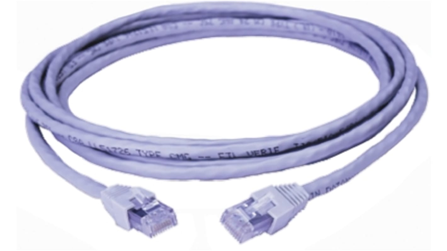 Polyco Healthline Cat6 Male RJ45 to Male RJ45 Ethernet Cable, U/UTP, Grey LSZH Sheath, 0.5m