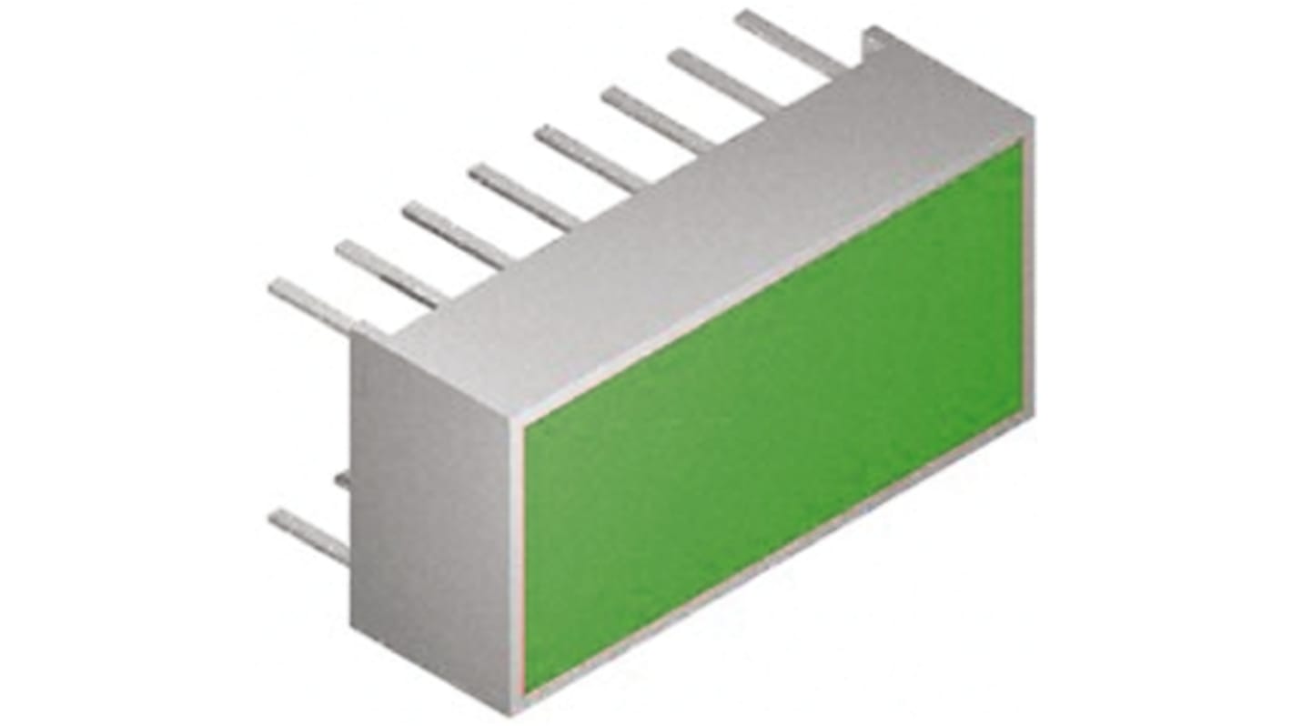 Wyświetlacz diodowy LED 1-segmentowy 59 mcd, Zielony Kingbright 570 nm