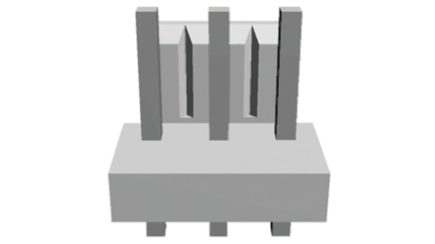 TE Connectivity Economy Power Series Straight Through Hole PCB Header, 3 Contact(s), 3.96mm Pitch, 1 Row(s), Shrouded