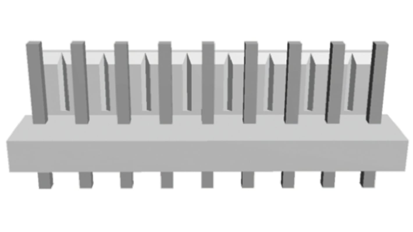 TE Connectivity 基板接続用ピンヘッダ 9極 3.96mm 1列 1-1123723-9