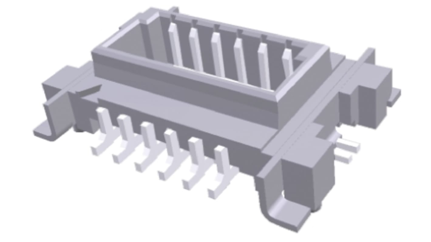 TE Connectivity Fine Stack Series Straight Surface Mount PCB Socket, 12-Contact, 2-Row, 0.8mm Pitch, Solder Termination