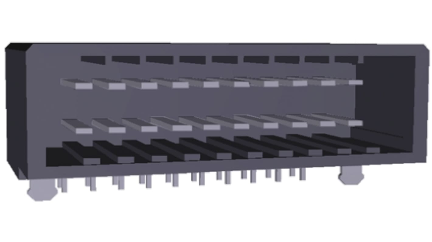 TE Connectivity Dynamic 3000 Series Right Angle Through Hole PCB Header, 20 Contact(s), 3.81mm Pitch, 2 Row(s), Shrouded