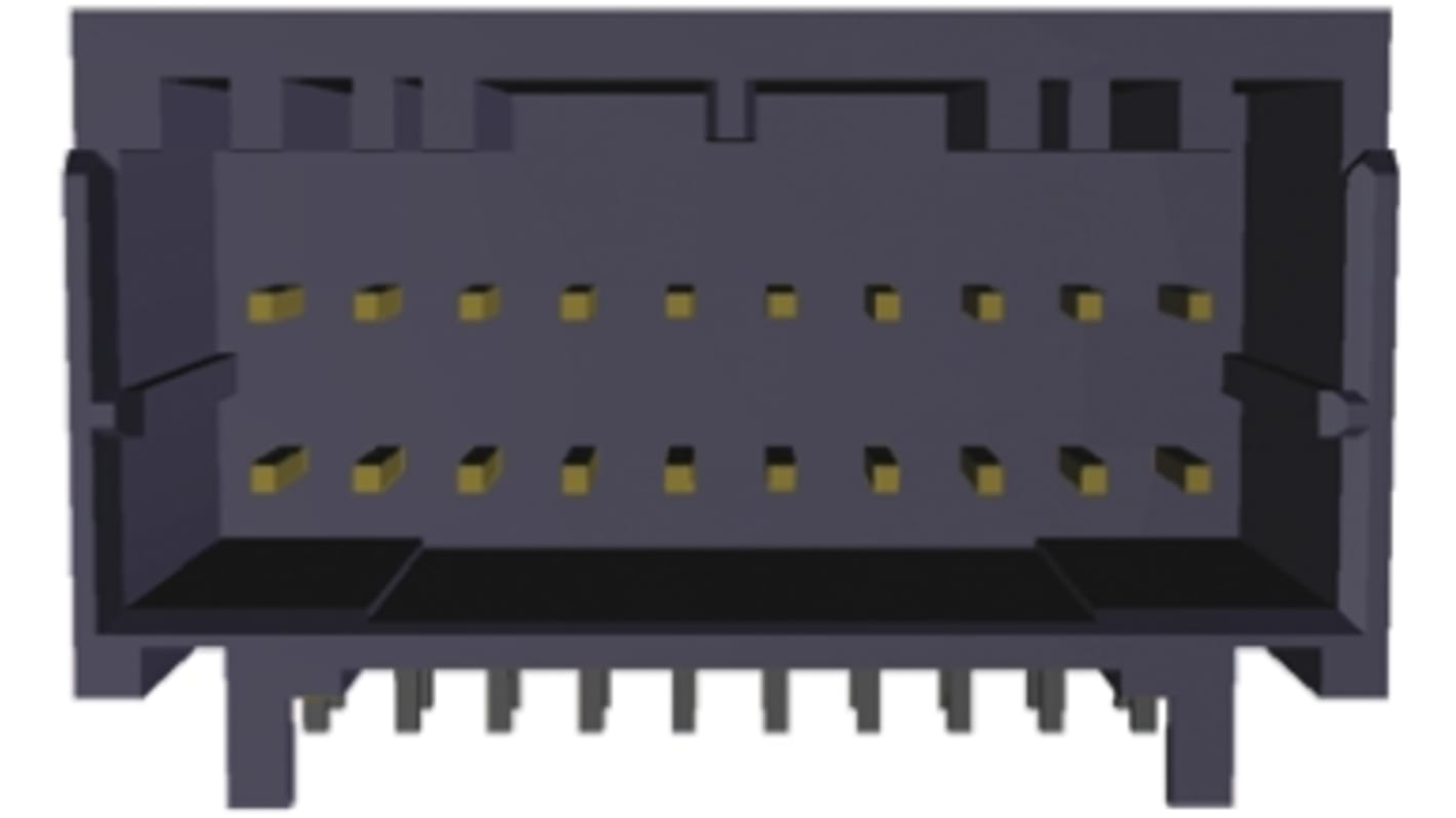 File di contatti PCB TE Connectivity, 10 vie, 2 file, passo 2.0mm