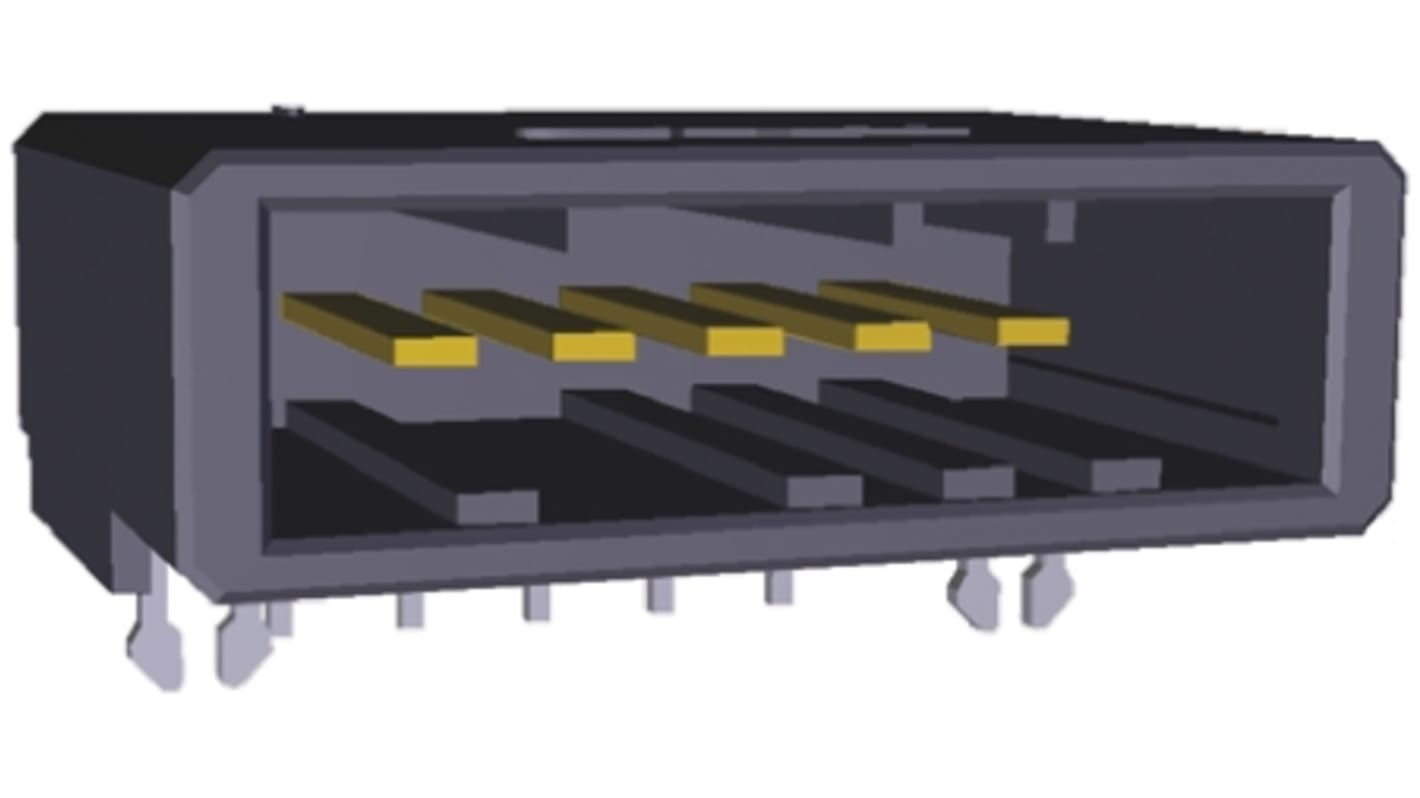 TE Connectivity Dynamic 3000 Series Right Angle Through Hole PCB Header, 5 Contact(s), 3.81mm Pitch, 1 Row(s), Shrouded