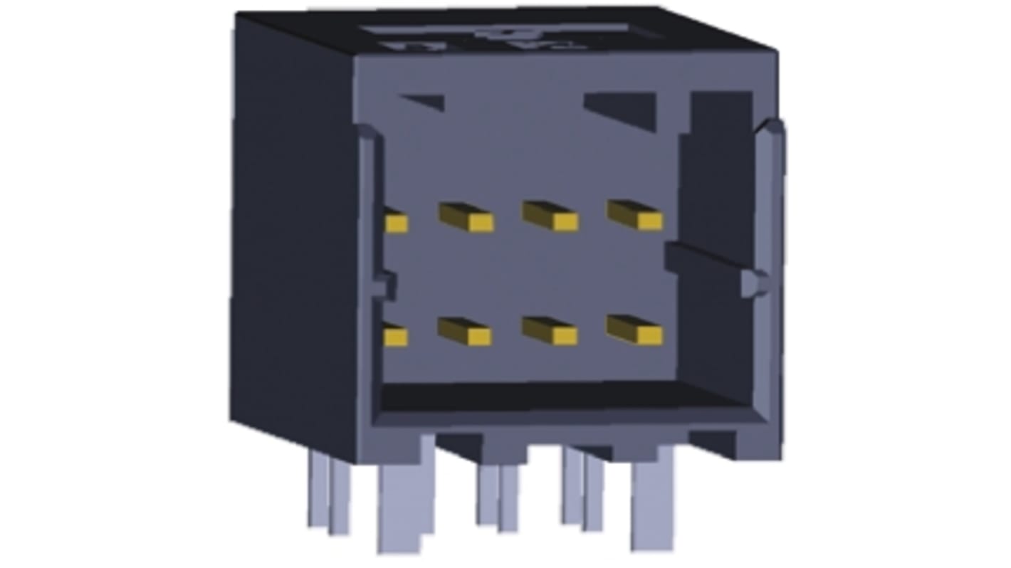 TE Connectivity 基板接続用ピンヘッダ 8極 2.5mm 2列 1-1827876-4