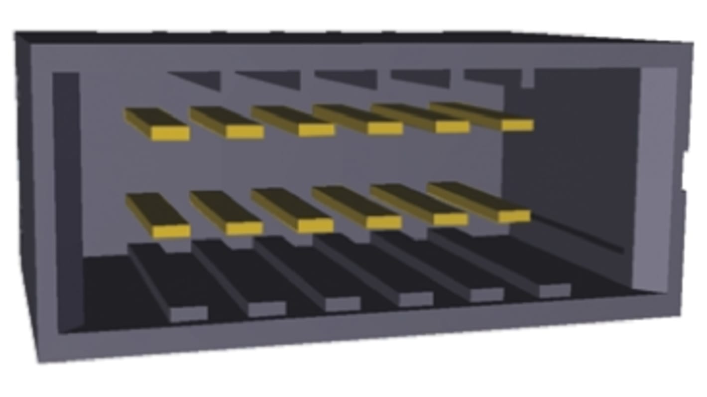 File di contatti PCB TE Connectivity, 12 vie, 2 file, passo 5.08mm