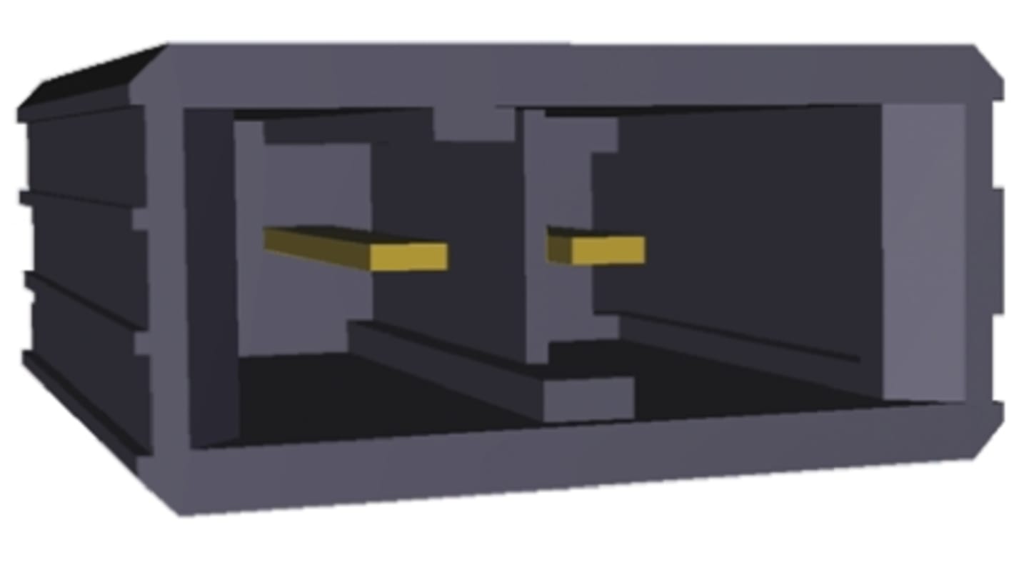 TE Connectivity Dynamic 3000 Series Straight Through Hole PCB Header, 2 Contact(s), 5.08mm Pitch, 1 Row(s), Shrouded