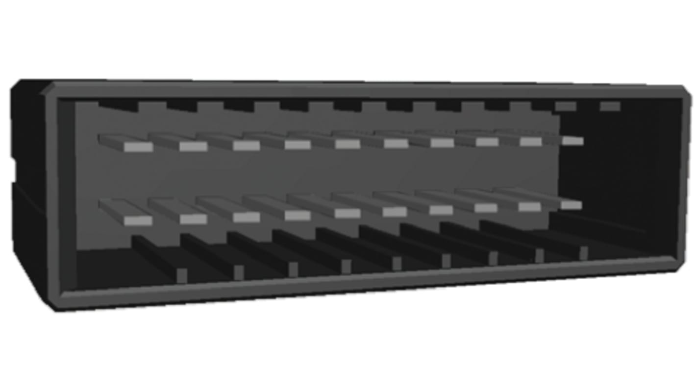 TE Connectivity Dynamic 3000 Series Straight Through Hole PCB Header, 20 Contact(s), 3.8mm Pitch, 2 Row(s), Shrouded