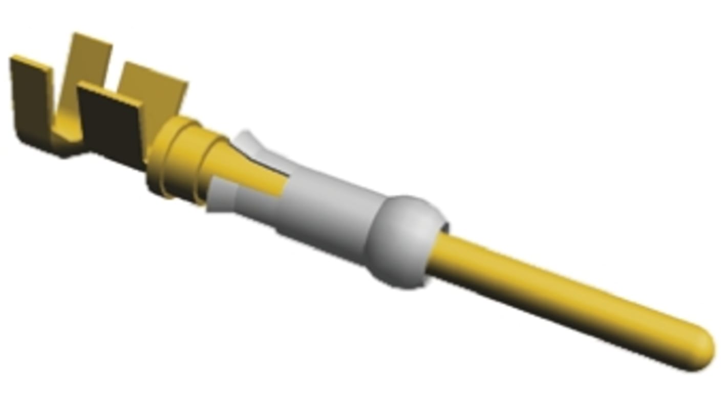 TE Connectivity Type III+ Series Male Crimp Terminal, 18AWG Min, 14AWG Max