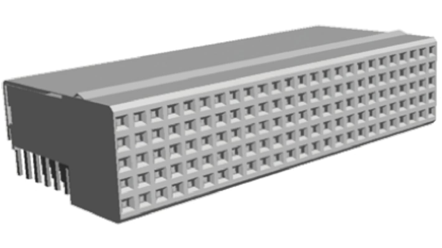 TE Connectivity, Z-PACK HM 2mm Pitch Hard Metric Type B Backplane Connector, Female, Right Angle, 25 Column, 5 Row, 125