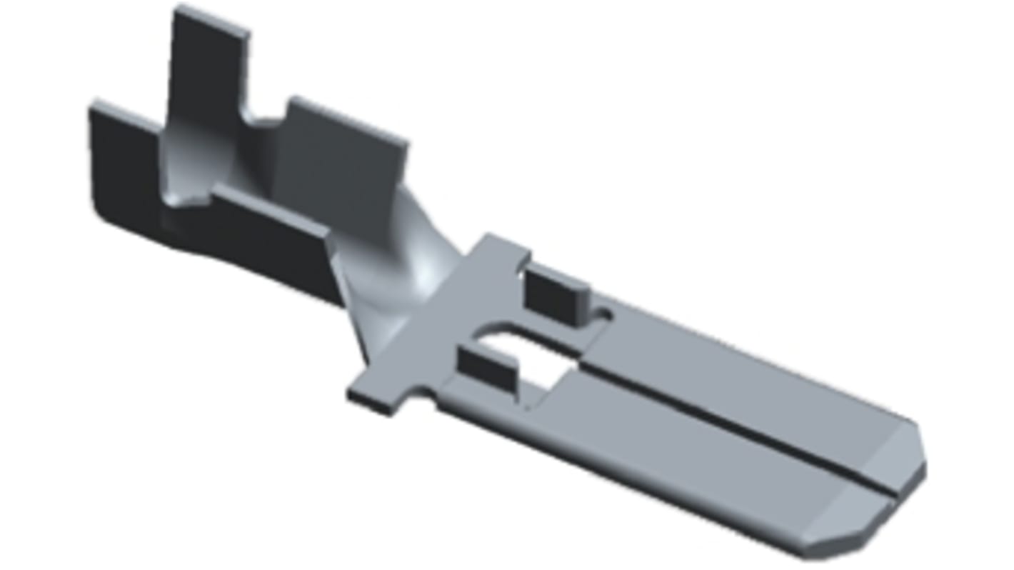 Terminal de lengüeta macho TE Connectivity FASTON .250 de crimpar, 2.9 x 3.8mm, 2mm² → 3.37mm², long. 26.4mm, de Latón