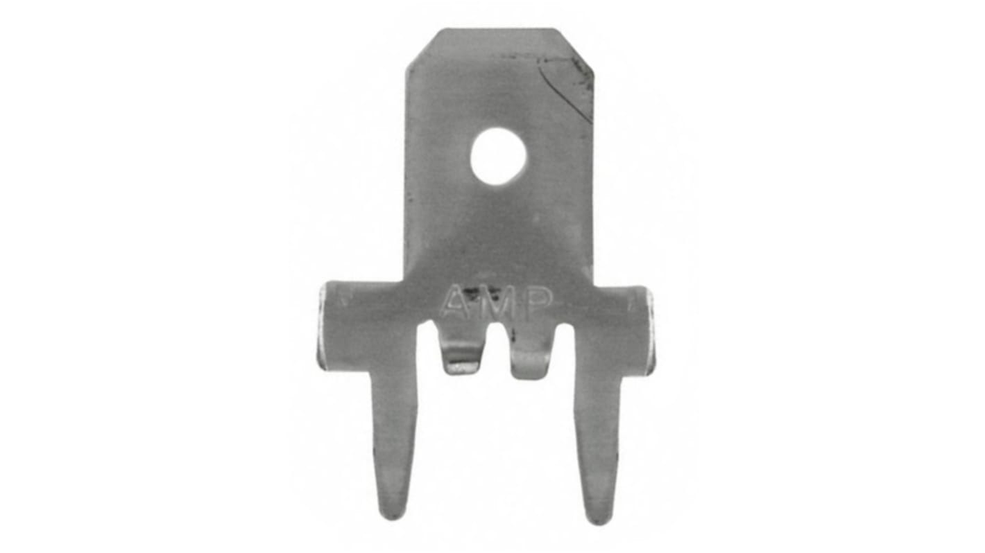 TE Connectivity FASTON .187 Uninsulated Male Spade Connector, PCB Tab, 4.75 x 0.51mm Tab Size
