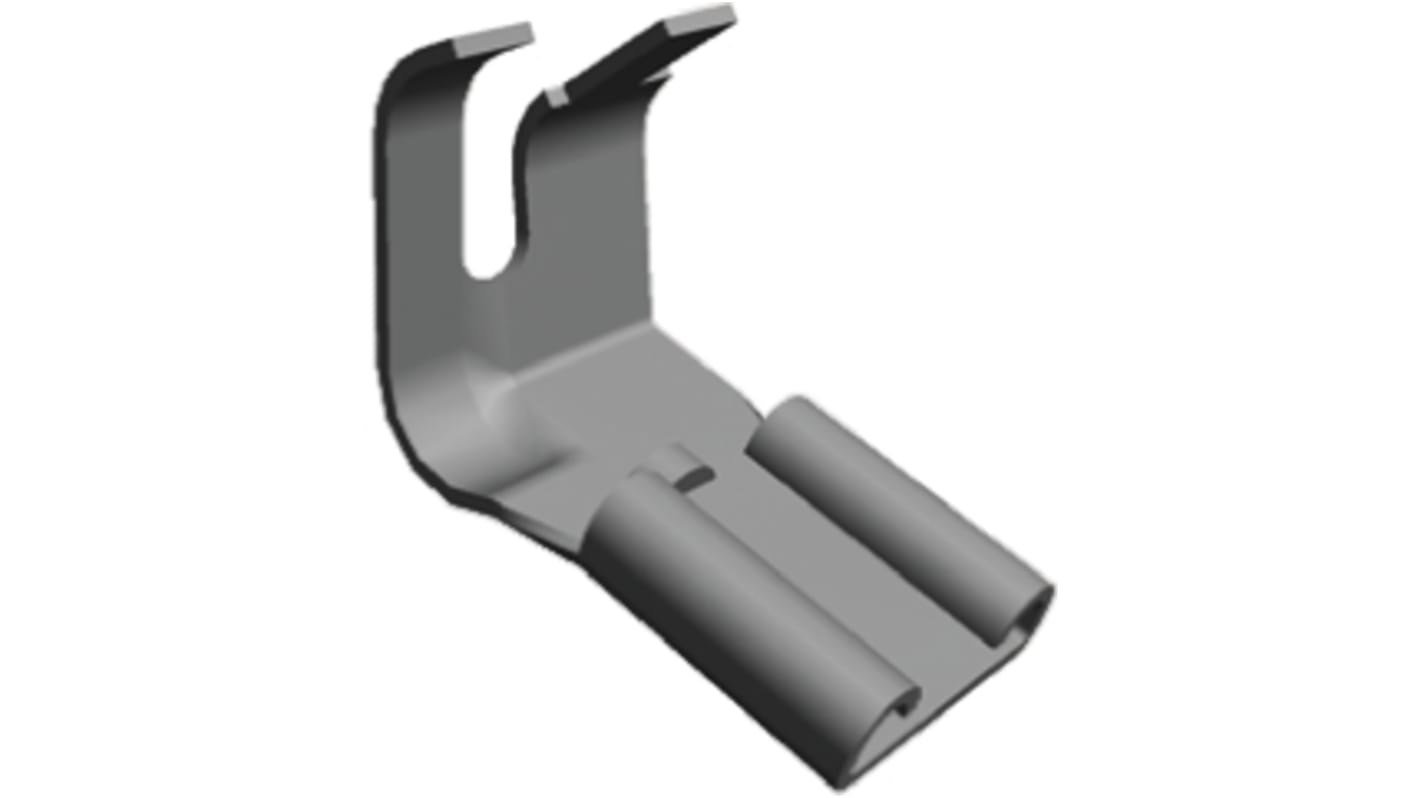 TE Connectivity FASTON .250 Uninsulated Female Spade Connector, Flag Terminal, 6.35 x 0.81mm Tab Size, 3mm² to 6mm²