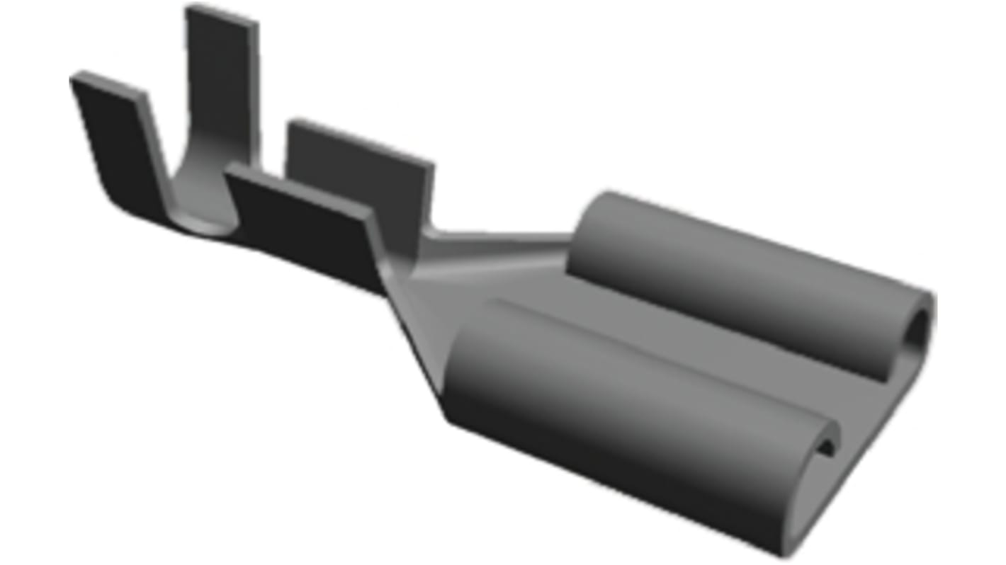 Terminal de lengüeta hembra TE Connectivity FASTON .250 de crimpar, 6.35 x 0.81mm, 0.3mm² → 0.8mm², long. 19.05mm, de