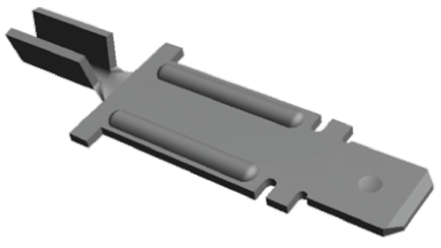 TE Connectivity FASTON .250 Flachsteckhülse, Unisoliert, 6.35 x 0.81mm, Stecker, 0.3mm² - 1.45mm², 22AWG min